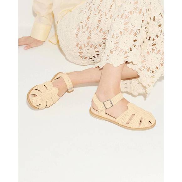 NEW FREDA SALVADOR women's sera fisherman sandal in natural raffia - Picture 5 of 6